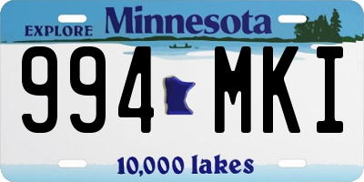 MN license plate 994MKI