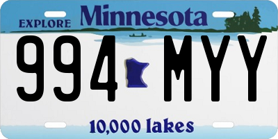 MN license plate 994MYY