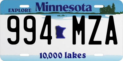 MN license plate 994MZA