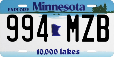 MN license plate 994MZB