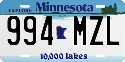 MN license plate 994MZL
