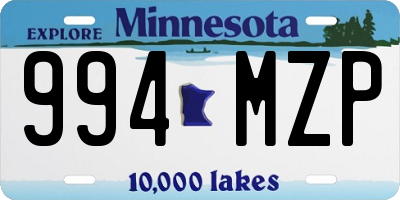 MN license plate 994MZP