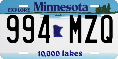 MN license plate 994MZQ