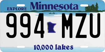 MN license plate 994MZU