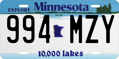 MN license plate 994MZY