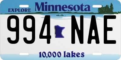 MN license plate 994NAE