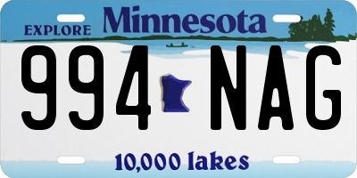 MN license plate 994NAG