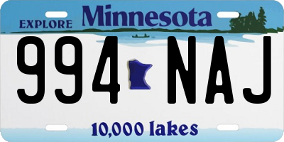 MN license plate 994NAJ