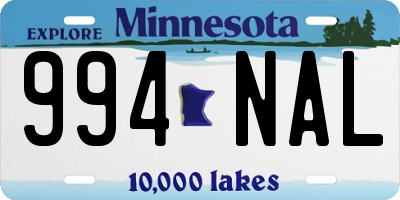 MN license plate 994NAL