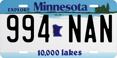 MN license plate 994NAN