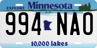 MN license plate 994NAO