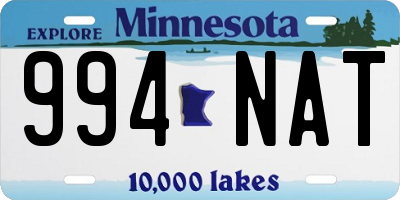 MN license plate 994NAT