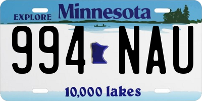 MN license plate 994NAU