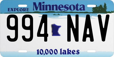 MN license plate 994NAV