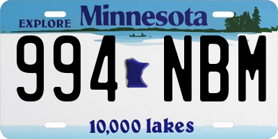 MN license plate 994NBM