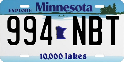 MN license plate 994NBT