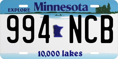 MN license plate 994NCB