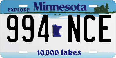 MN license plate 994NCE