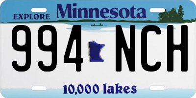 MN license plate 994NCH