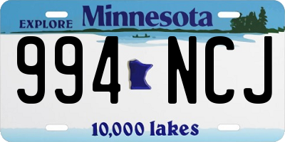 MN license plate 994NCJ