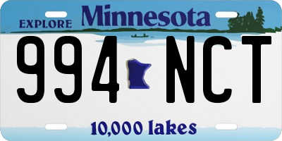 MN license plate 994NCT