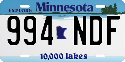 MN license plate 994NDF
