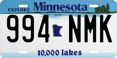 MN license plate 994NMK
