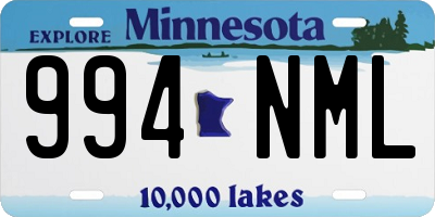 MN license plate 994NML