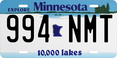 MN license plate 994NMT