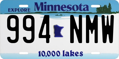 MN license plate 994NMW