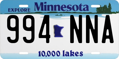 MN license plate 994NNA