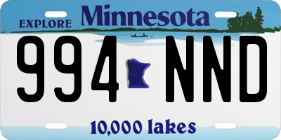 MN license plate 994NND