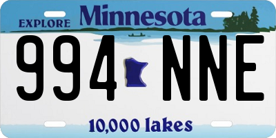 MN license plate 994NNE