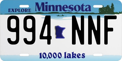 MN license plate 994NNF