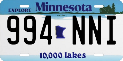 MN license plate 994NNI