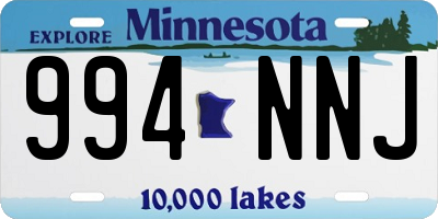 MN license plate 994NNJ