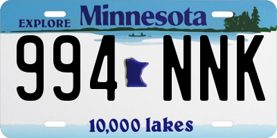 MN license plate 994NNK