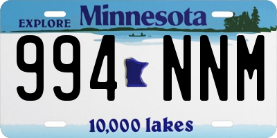 MN license plate 994NNM