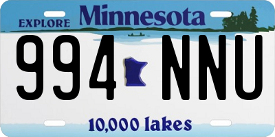 MN license plate 994NNU
