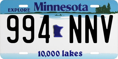 MN license plate 994NNV