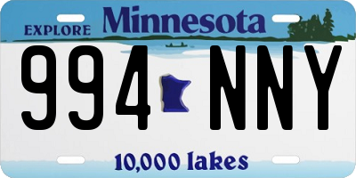 MN license plate 994NNY
