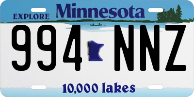 MN license plate 994NNZ