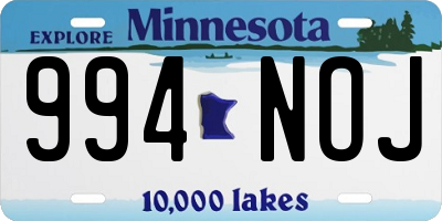 MN license plate 994NOJ
