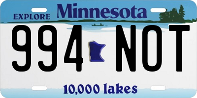 MN license plate 994NOT
