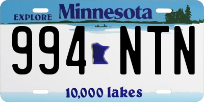 MN license plate 994NTN