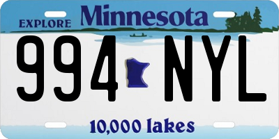 MN license plate 994NYL