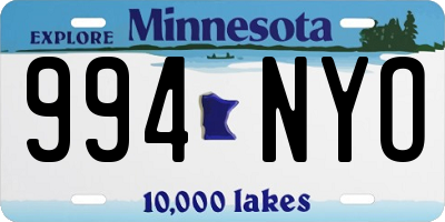 MN license plate 994NYO