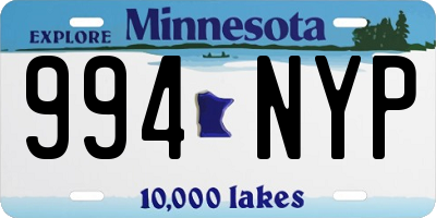 MN license plate 994NYP