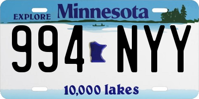 MN license plate 994NYY