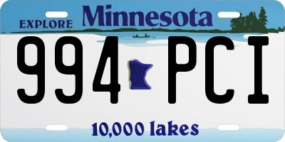 MN license plate 994PCI